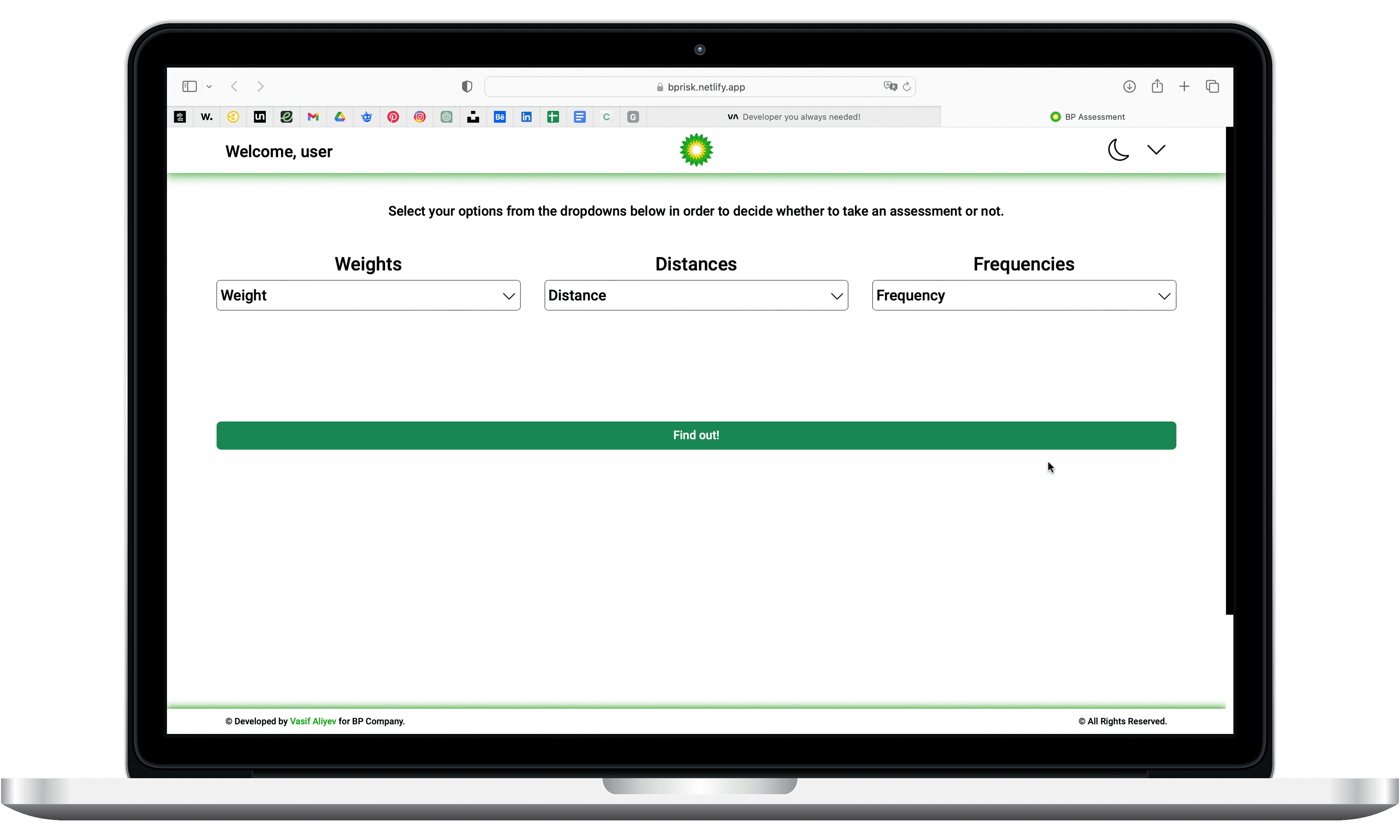BP Manual Risk Handling Tool preview